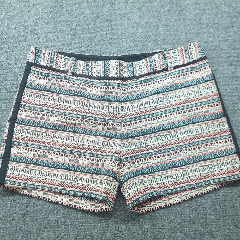 The Limited Geometric Tribal Print Shorts Blue Pink Black Side Stripe 8R